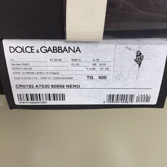 Dolce & Gabanna black ankle strap crystal sandals - Picture 5 of 9